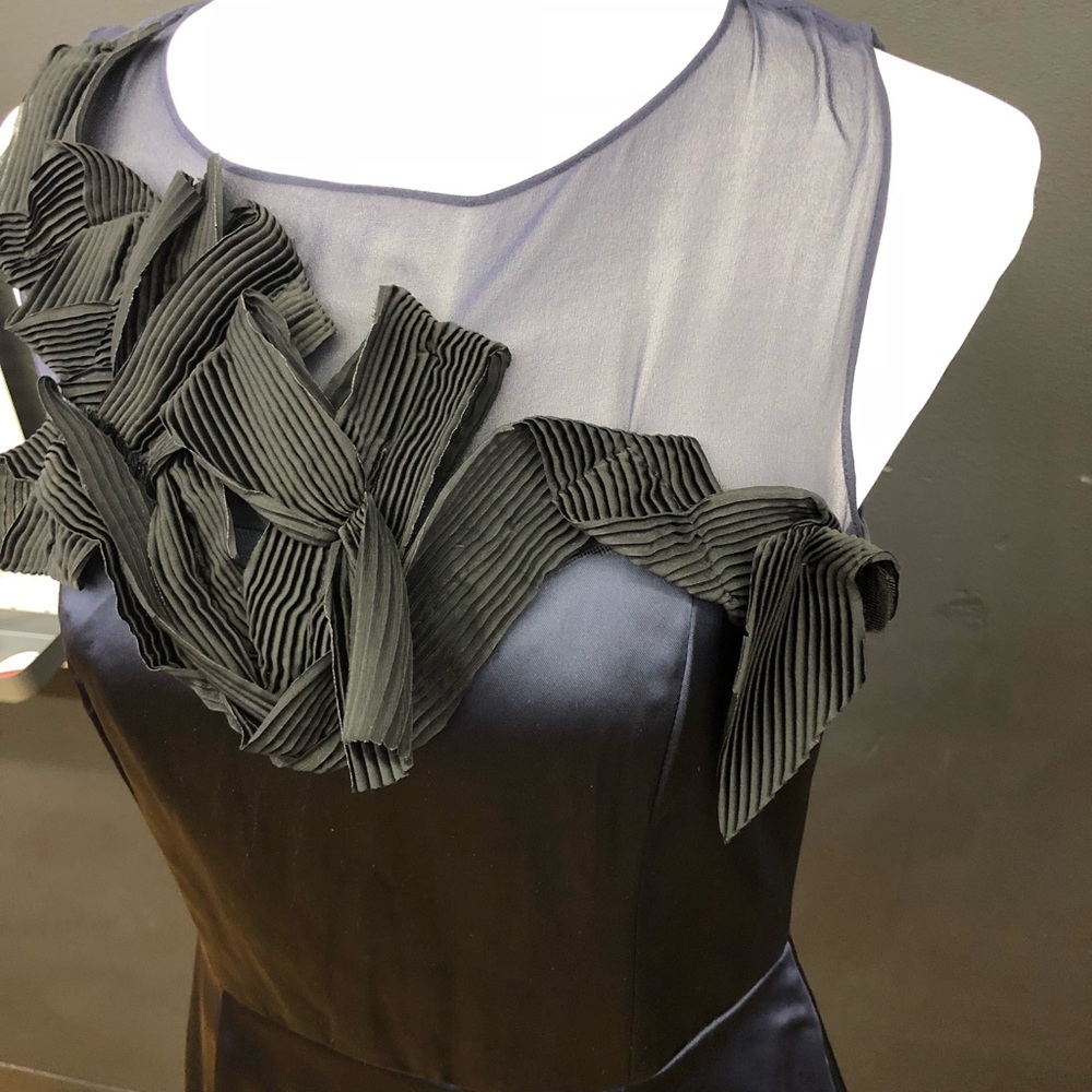 Taylor Navy Coctail Dress With Origami Detail